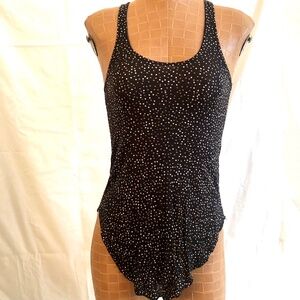 Joe’s Black Tank Top with Bronze, Silver & Gold Studded Pattern